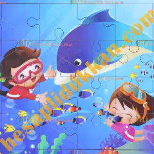 Toptan Ahşap puzzle dalgıç bebekler