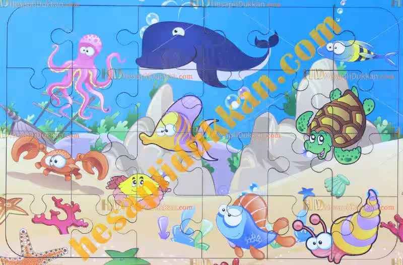 Toptan Ahşap puzzle Deniz hayvanları