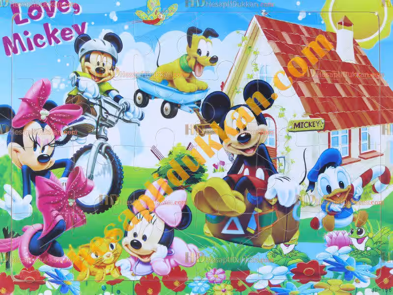 Toptan Ahşap puzzle miki ve arkadaşları