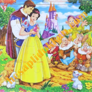 Toptan Ahşap puzzle pamuk prenses yedi cüceler