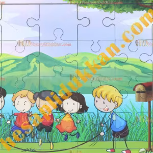 Toptan Ahşap puzzle parkta bir gün