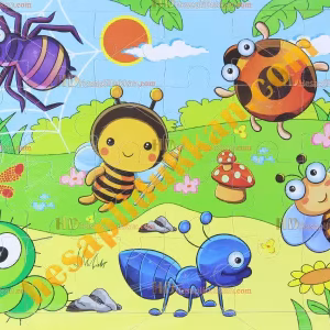Toptan Ahşap puzzle sevimli böcekler