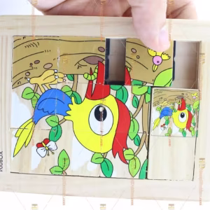 Toptan ahşap sürgülü puzzle bulmaca promosyon oyuncak