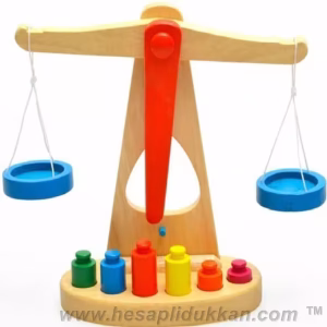 Toptan ahşap terazi geometrik eğitici oyuncak tartı