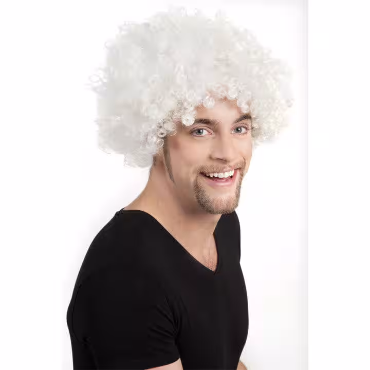 Toptan Beyaz Kıvırcık Afro Peruk Satışı