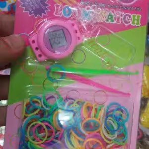 Toptan bileklik yapma seti rainbow bands saatli