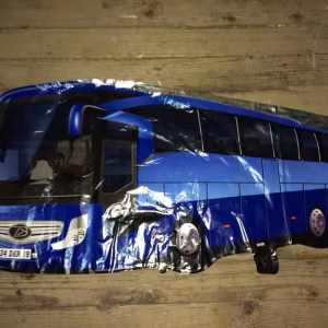 Toptan Büyük Mavi Otobüs folyo balon