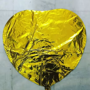 Toptan Büyük Sarı Kalp folyo balon