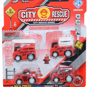 Toptan city rescue dörtlü itfaiye set