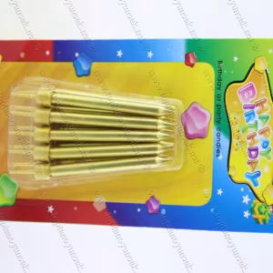 Toptan doğum günü mumu altın sarısı 8 li paket