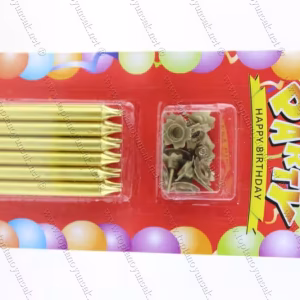 Toptan doğum günü mumu altın sarısı 8 li paket