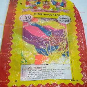 Toptan ipli lastikli balon 50 li paket panç
