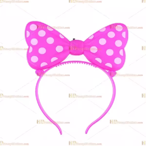 Toptan ışıklı taç miki mickey mouse pembe kurdale