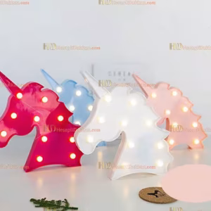 Toptan kaktüs led lamba küçük sarı unicorn