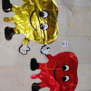 Toptan kollu kalp helyum folyo uçan balon