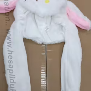 Toptan kulakları hareketli ışıklı şapka hello kitty beyaz