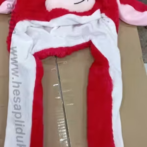 Toptan kulakları hareketli ışıklı şapka sonic kırmızı