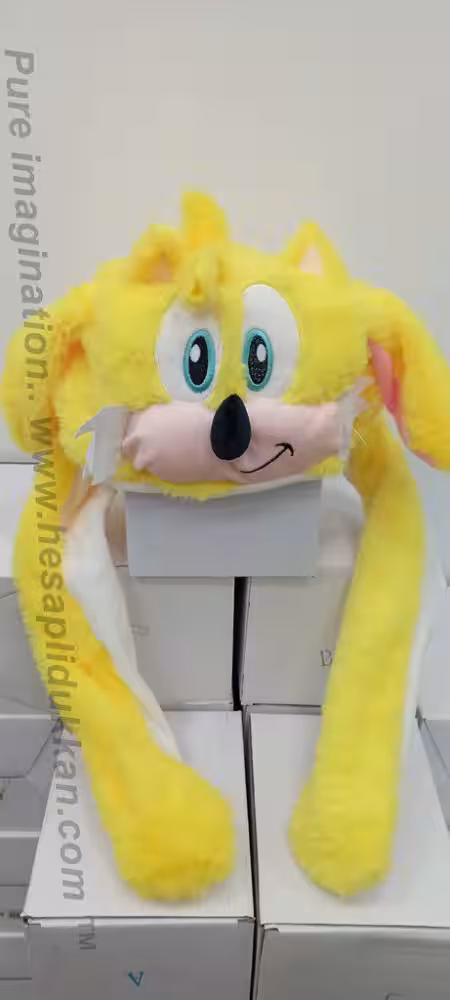 Toptan kulakları oynayan ışıklı Sonic Tails şapka