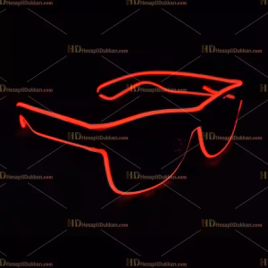Toptan led ışıklı glow pilli parlayan parti gözlükleri turuncu