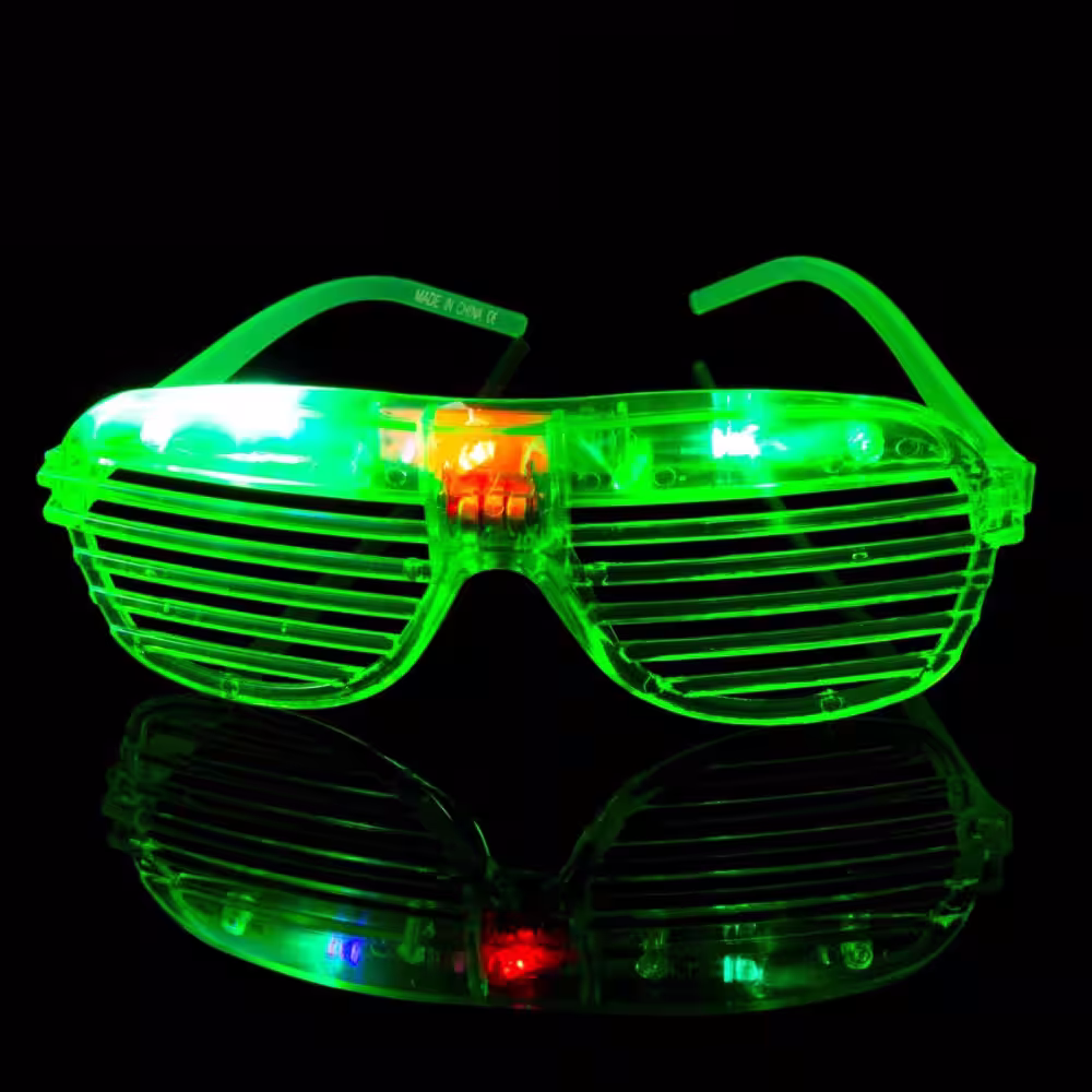 Toptan led ışıklı Renkli Parti Gözlük