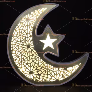 Toptan Led işlemeli Ay yıldız dekoratif masa üstü lamba