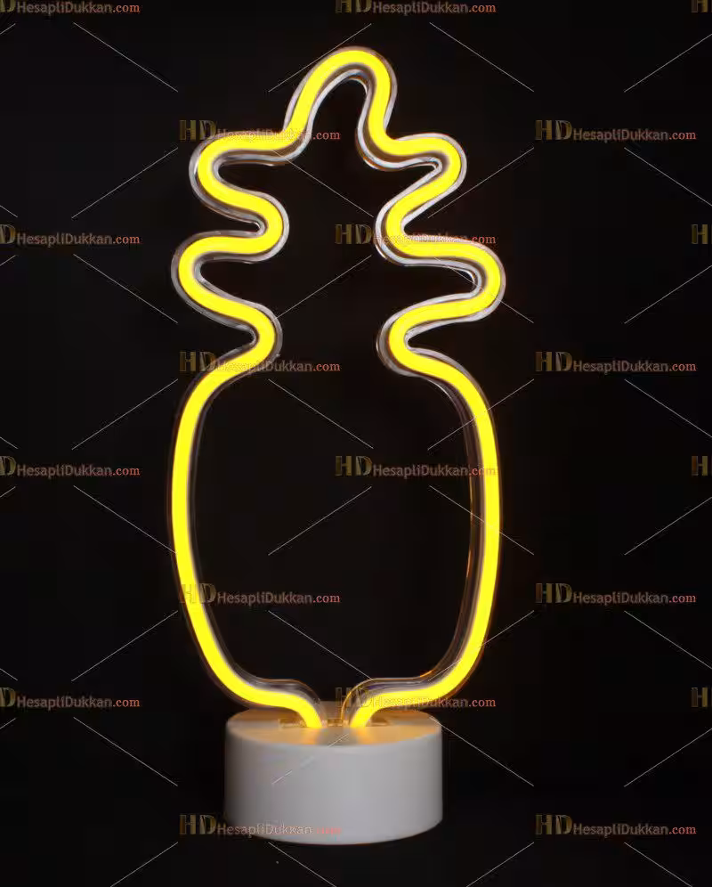 Toptan Led Neon Lamba Sarı Ananas