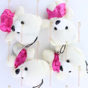 Toptan makine peluş anahtarlık elbiseli ayıcık
