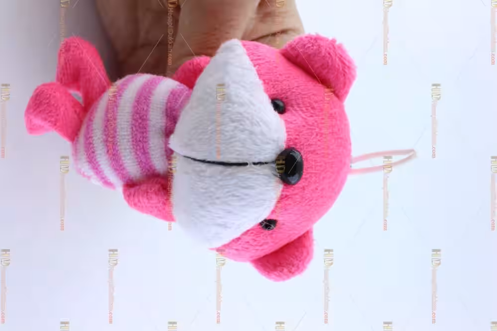 Toptan makine peluş anahtarlık pembe ayıcık