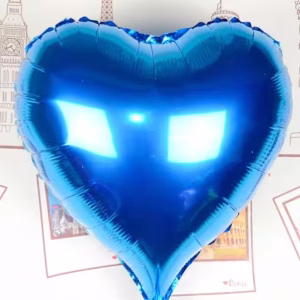 Toptan Mavi Kalp Folyo Balon