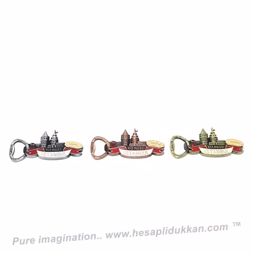 Toptan Metal İstanbul Temalı Yöresel Magnet Açacak Kız Kulesi
