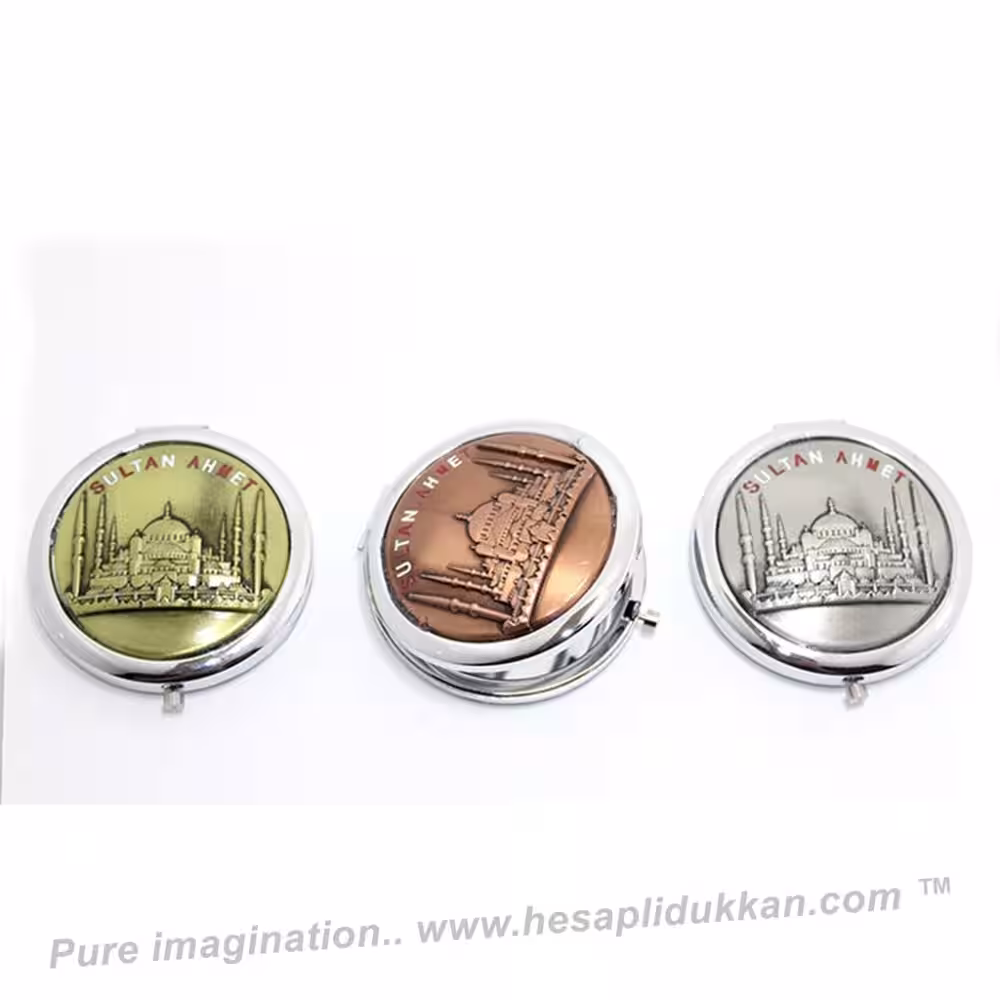 Toptan Metal İstanbul Yöresel Kabartmalı El Aynası