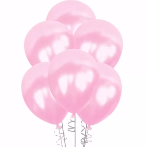 Toptan metalik Gemar Balon Açık Pembe