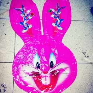 Toptan orta pembe tavşan folyo balon
