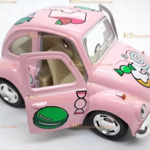 Toptan oyuncak araba çek bırak şekerli vosvos pembe