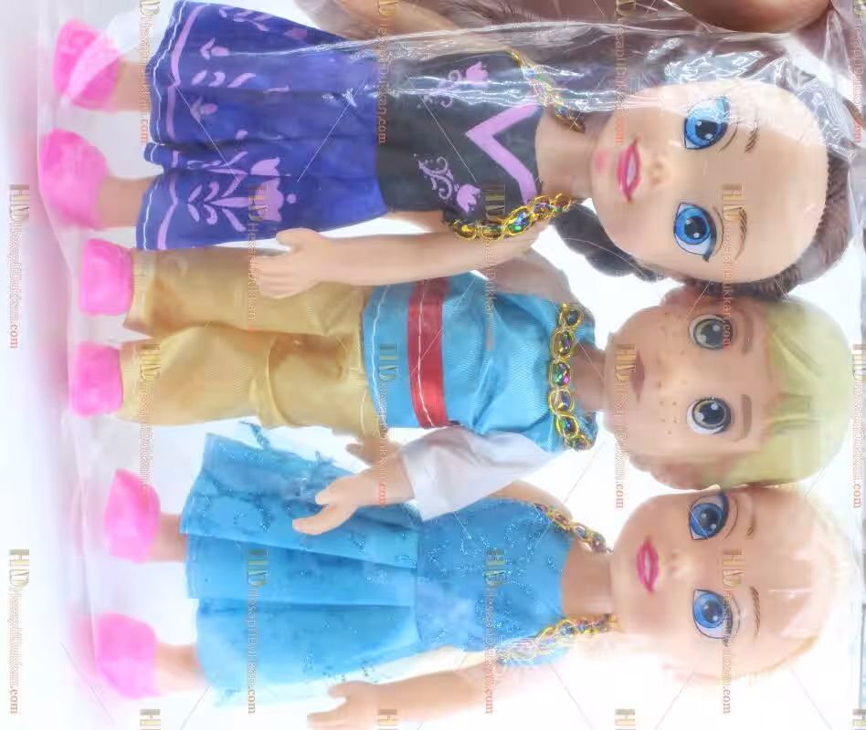 Toptan oyuncak bebek üçlü frozen set yeni model