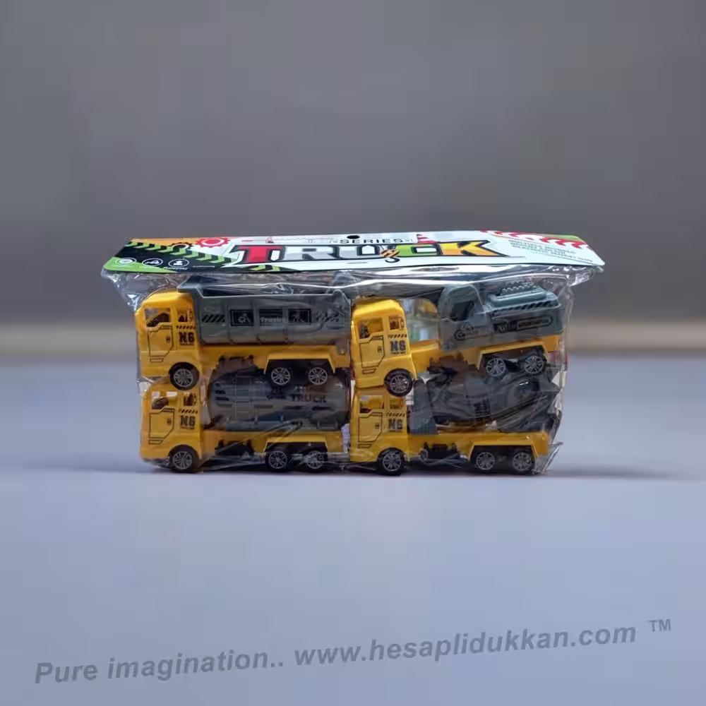 Toptan oyuncak çek bırak iş makinası arabaları araçları ucuz fiyat promosyon 4 lü set