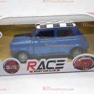 Toptan oyuncak kutulu mini cooper araba metal çek bırak mavi