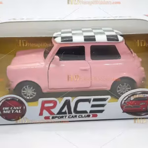 Toptan oyuncak kutulu mini cooper araba metal çek bırak pembe