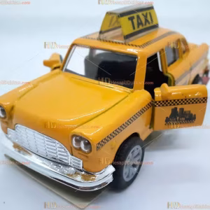 Toptan oyuncak sarı ticari taxi araba çek bırak metal oyuncak