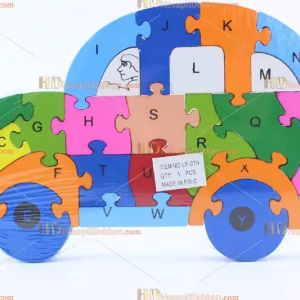 Toptan parçalı ahşap yapboz puzzle araba