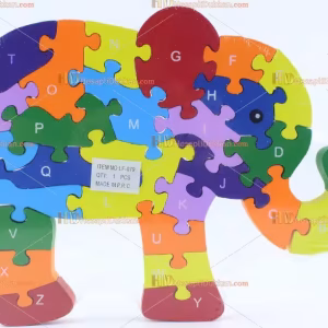 Toptan parçalı ahşap yapboz puzzle fil