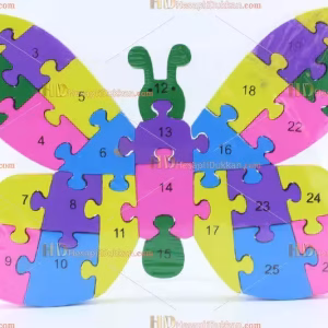 Toptan parçalı ahşap yapboz puzzle kelebek