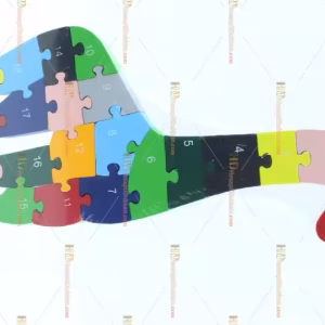 Toptan parçalı ahşap yapboz puzzle zürafa