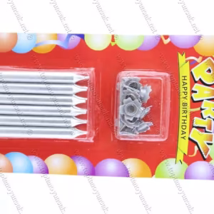 Toptan pasta doğum günü mumu 8 li metalik
