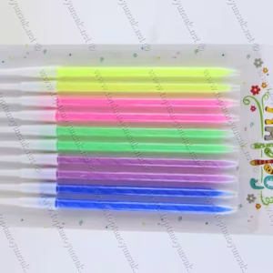 Toptan pasta mumu renkli uzun 10 lu paket