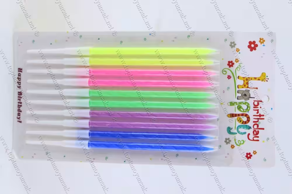 Toptan pasta mumu renkli uzun 10 lu paket