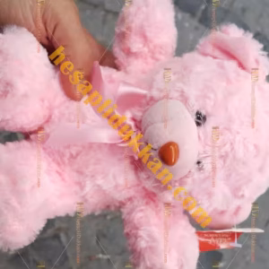 Toptan peluş oyuncak ayı pembe 15 cm