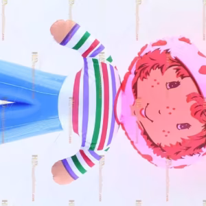 Toptan plastik hayvan şişme balon çilek kız küçük