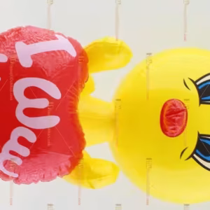 Toptan plastik hayvan şişme balon kalpli ördek
