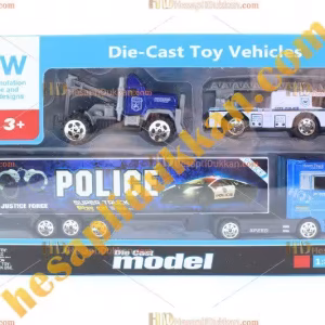Toptan promosyon oyuncak polis tır kurtarma çekici set